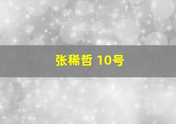 张稀哲 10号